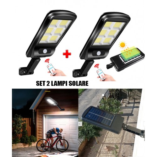 Set 2 Lampi Solare Tip Stradale Incarcare Solara Cu Telecomanda , Senzor Miscare